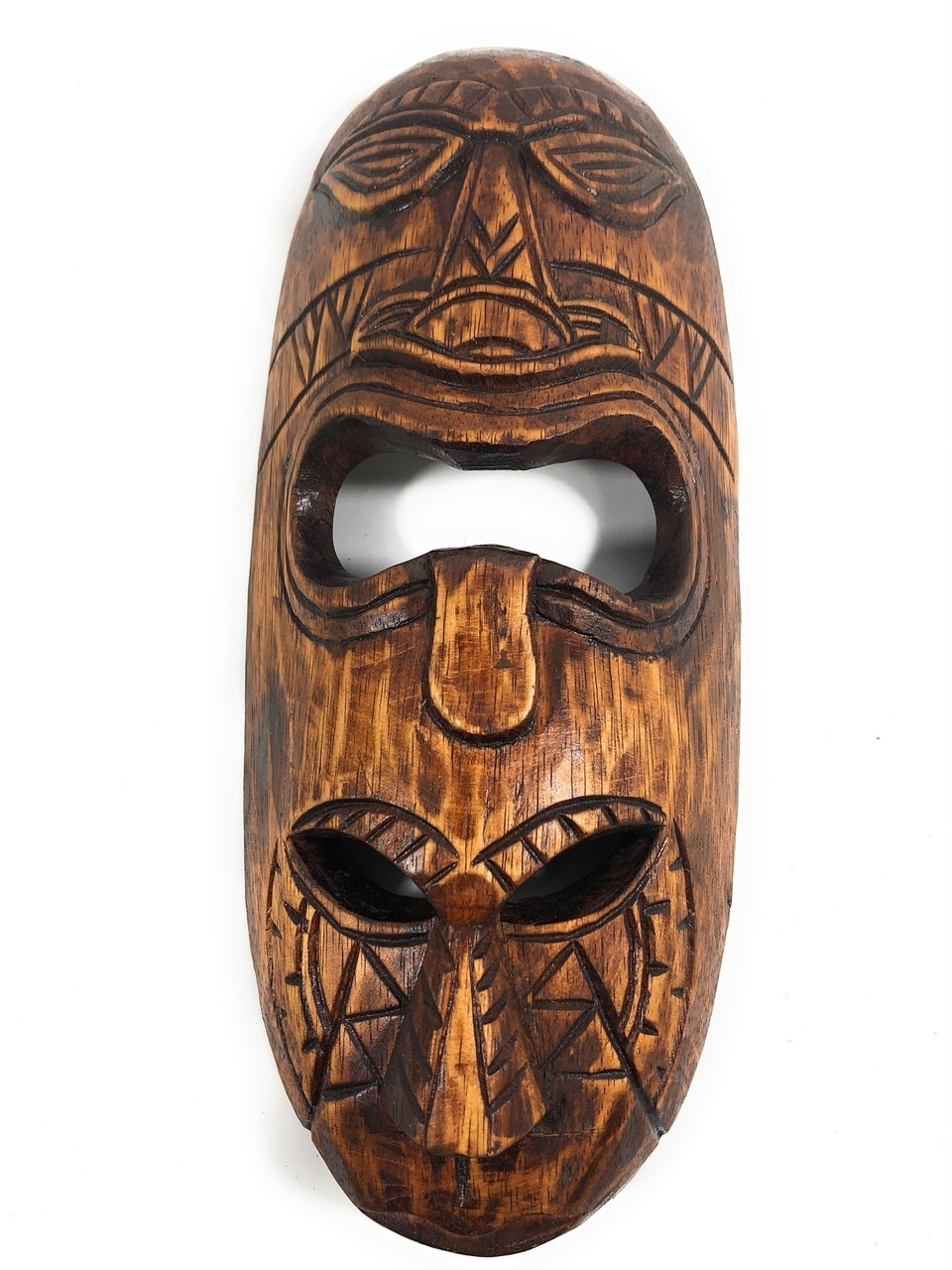 Fijian Tiki Mask 12" 2 Deities Love & Happiness mdr1900930