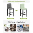 thumbnail image 3 of Sage Green Striped Bar Stool Covers Set of 2, Modern Simple Farmhouse Beige Stretch Washable Bar Chair Covers with Backs, Removable Pub Counter Height Chair Cover for Kitchen Dining Room Cafe, 3 of 7