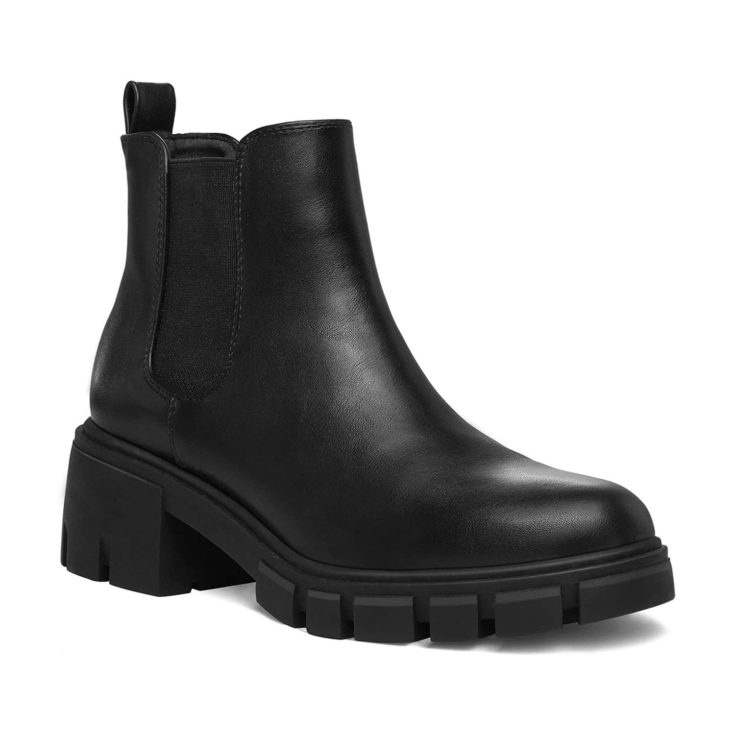 Mysoft Women's Black Platform Chelsea Boots Ankle Boots Size 9.5 ...