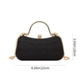 thumbnail image 3 of Bolso de mano de noche para mujer | Bolso con pedrería brillante y correa de cadena | Bolso de mano con cierre metálico para eventos formales, bodas, graduaciones y fiestas, 3 of 6