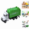 thumbnail image 5 of Garbage Truck Toy for Kids Educational Vehicle Model for Boys and Girls Three-Piece Preschool Learning Toy Car, 13cmx5.5cm, White, 5 of 5