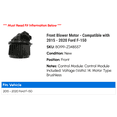 thumbnail image 2 of Front Blower Motor - Compatible with 2015 - 2020 Ford F-150 2016 2017 2018 2019, 2 of 2