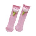 thumbnail image 1 of Calcetines Calcetines de tubo alto de algodón con flores populares coreanas de malla fina rosa claro para niñas de 2 a 8 años de verano, 1 of 5