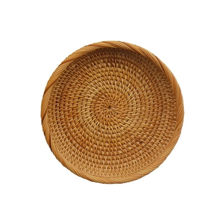 

Bread Platters Storage Basket Serving Tray Rattan Woven Fruit Snacks Living Room