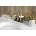 thumbnail image 2 of Kingston Brass KB1603PX Heritage 4 in. Centerset Bathroom Faucet, Antique Brass, 2 of 5