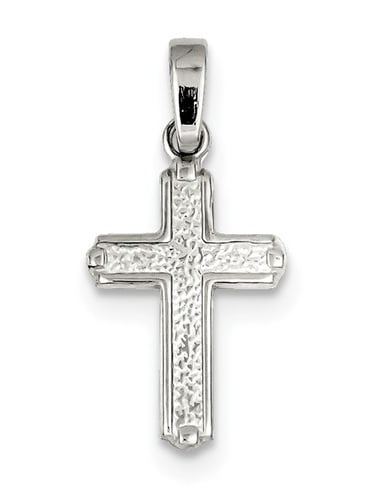 Jewels Obsession Cross Necklace Rhodium-plated 925 Silver Latin Cross Pendant with 18 Necklace