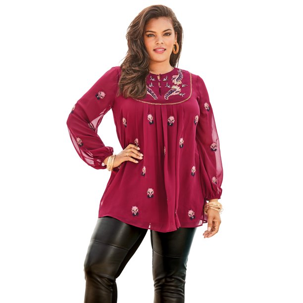 plus size peasant tops tunic