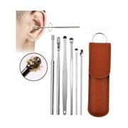 WOXINDA  Innovative Spring EarWax Cleaner Tool Set Earwax Removal Kit, Ear Wax Removal 6-in-1 Ear Pick Tools Reusable Ear Cleaner