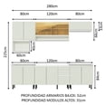 thumbnail image 2 of Cocina Integral Completa Madesa Genova 280cm Blanco, 2 of 7
