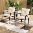 thumbnail image 4 of Gymax Outdoor Patio Dining Chair Set of 4 Stackable Garden Chairs with Metal Frame, 4 of 10