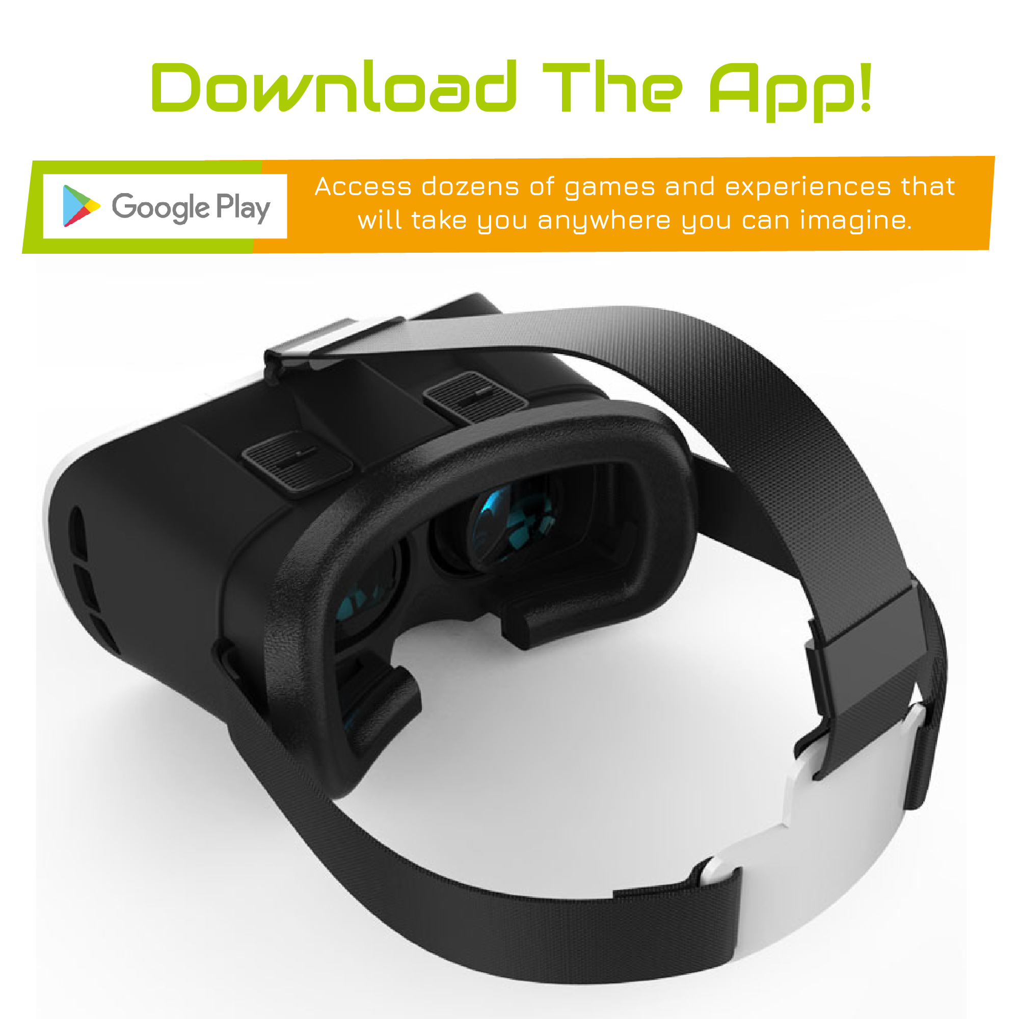 PBS Retro Space-Themed Virtual Reality Headset for Android and iPhone (White)- New - image 3 of 8