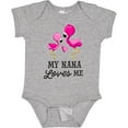thumbnail image 3 of Inktastic My Nana Loves Me with Two Flamingos Boys or Girls Baby Bodysuit, 3 of 5