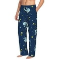 thumbnail image 2 of Easygdp Space Dinosaur Men's Pajama Pant, Sleep Elastic Waistband Lounge Pants - Small, 2 of 9