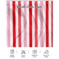 thumbnail image 5 of Red Pink Stripe Wrap Around Bed Skirts for California King Bed 16" Drop,Bed Skirt with Adjustable Elastic Belt Dust Ruffle Bed Valance for Bedroom Geometric White Vertical Striped Bed Frame Cover, 5 of 7