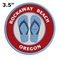 thumbnail image 2 of Rockaway Beach, Oregon 3.5 Inch Iron Or Sew On Embroidered Fabric Badge Patch Ocean Beach, Salt Life Iconic Series, 2 of 2