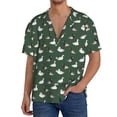 thumbnail image 1 of Fotbe Colorful Mallard Duck Camisa Estampada de Manga Corta para Hombre, Casual de Verano, Estilo Playero, Sin Arrugas-X-Large, 1 of 5