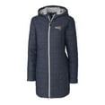 thumbnail image 2 of Women's Cutter & Buck Heather Navy Northern Arizona Lumberjacks Rainier Primaloft Eco Hooded Long Coat, 2 of 3