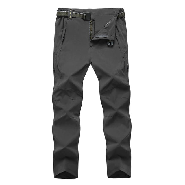 Pantalones de senderismo TBMPOY, ligeros y de secado rápido para hombre, color gris oscuro