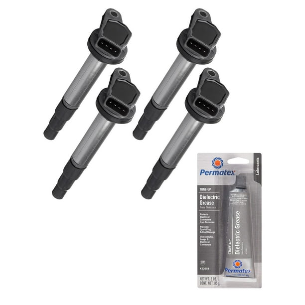 Set of 4 Ignition Coils and Permatex 22058 Dielectric TuneUp Grease