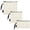 Beige Snowflakes, variant on Set of 3 Reusable Storage Bags with Zipper , Food Storage & Bread Organizer for Picnic Office, Yellow Geo
