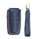 thumbnail image 1 of Con llavero, funda para llavero, llavero automático de 8 botones, funda para llave de coche, funda de piel sintética para mando a distancia Azul, 1 of 9