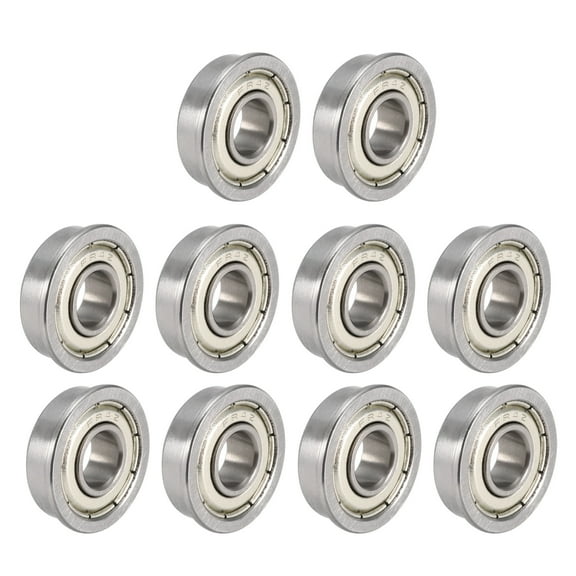 FR4ZZ Flange Ball Bearing 1/4"x5/8"x0.196" Double Metal Shielded (GCr15) Chrome Steel Bearings 10 pcs