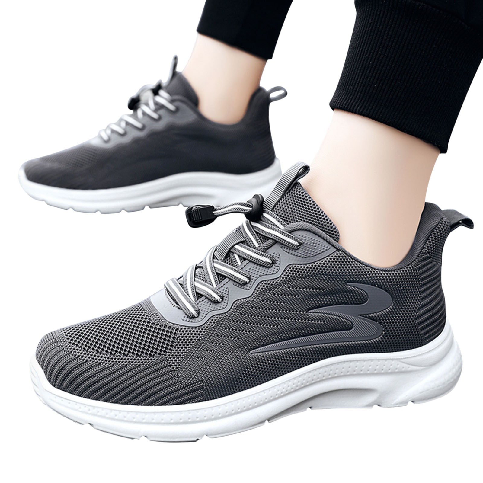 Gubotare Work Shoes For Men Mens Fashion Sneaker Stylish Running Shoes for  Casual Sports Athletic Walking Shoe,Gray 8 