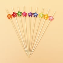 GOOHOCHY Fruit and Cocktail Decoration Sticks Made from Plastic in Assorted Colors for Parties and Events 12cm