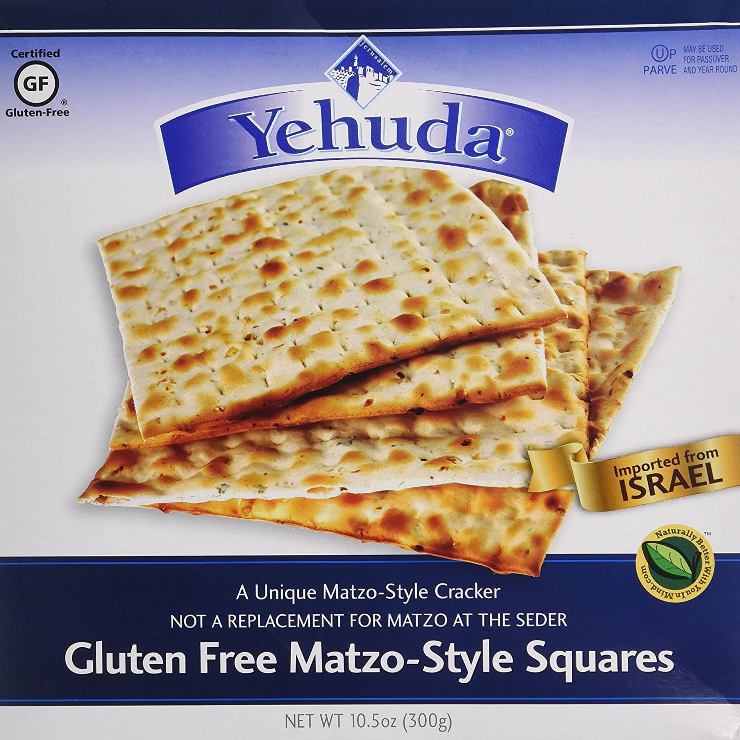 Yehuda Matzo Matzo Squares GlutenFree 10.5 oz. Pack of 2