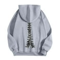 thumbnail image 3 of XIAONU Womens Hoodies Skull Print Zippered Fleece Hoodie Jacket Baggy Long Sleeve With Pockets Drawstring Hoodie, 3 of 4