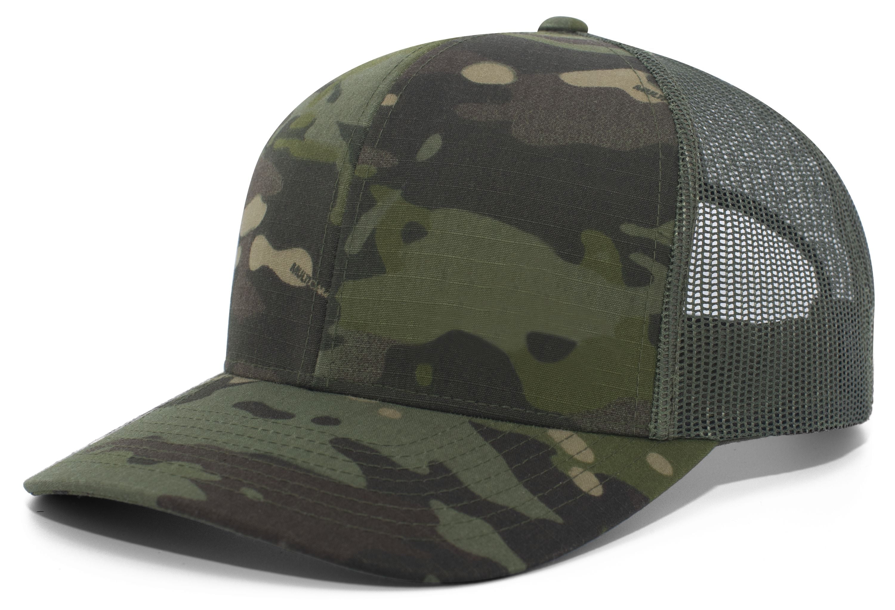 Pacific Headwear Multicam Trucker Snapback Cap M08 Mc Black/Black