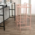 thumbnail image 3 of Svelte 30" Coastal Contemporary Iron Saddle-Seat Low-Back Bar Stool with Foot Rest, Pink Frame, 3 of 9