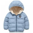 thumbnail image 1 of Manteau en Duvet pour Nouveau-Né, Chaud, à Capuche, Manteau d'Extérieur à Manches Longues, Vêtements, 1 of 5