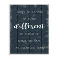 thumbnail image 1 of Stupell Industries Don't Be Afraid Blue Wood Texture Inspirational Word Design Wall Plaque by Daphne Polselli, 1 of 5