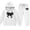 White#9527, variant on BOOMNY Girls Outfit 2 Peice Sets Graphic Long Sleeve Tops Pants Sets for Kids Soft Clothing Set
