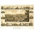thumbnail image 2 of Vintage Places 14x11 Gold Ornate Wood Framed with Double Matting Museum Art Print Titled - View of York Pennsylvania, 2 of 4