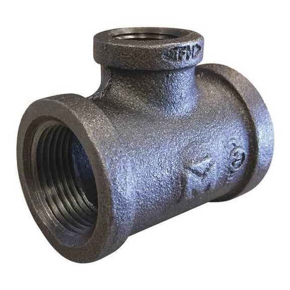 Reducing Tee Reducing Tee, 1" x 1" x 1/2" Pipe, FNPT, Malleable Iron, Class 150