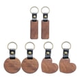 thumbnail image 3 of Almencla 6Pcs Wood Key Chain Wood Keychain DIY Craft Handmade Men Women Hanging Pendant Key Tags Key Rings for Painting Jewelry Making, 3 of 8
