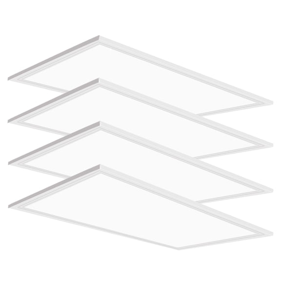 4Pack Seuron 2x4ft LED Panel Light 7800 Lumen Light Bulb Included 5000K Drop Ceiling Light Recessed Edge-Lit Troffer Fixture,ETL Certificated