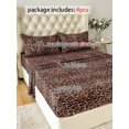 thumbnail image 2 of Multicolor Leopard Print Bedding Set - 4 Piece Sheet Set with Pillowcases, 2 of 8