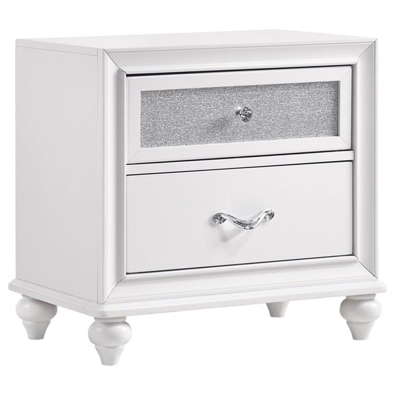 Barzini 2-drawer Nightstand White