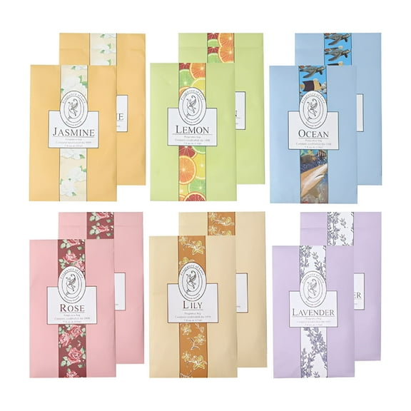 RAGUPEL 8Pcs Scents Floral Closet Scented Sachets Bags with Hanger Long Last Sachets Bags Home Fragrance Sachets for Drawer and Closet