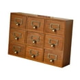 thumbnail image 2 of Esquirla Drawer Organizer with 9 Drawers Organization Rustic Dresser Wooden Storage Box for Entryway NightStand School Vanity Bathroom, 2 of 8