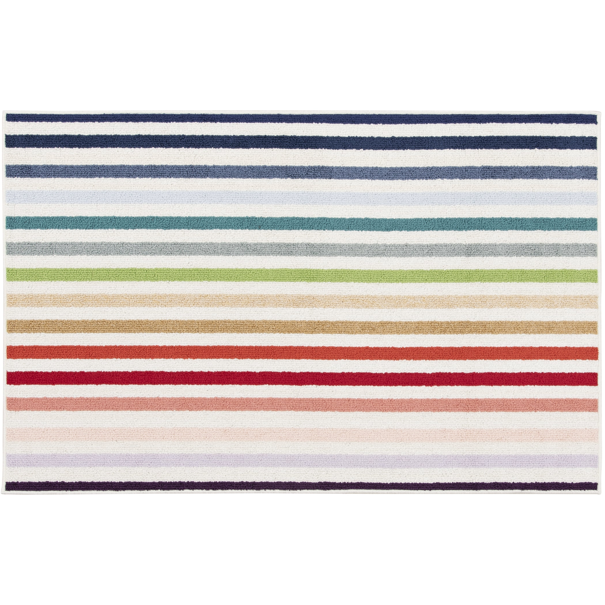 (2 pack) Mainstays Rainbow Stripe Indoor Area Rug, 36"x56"