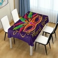 thumbnail image 7 of Coolnut Mardi Gras Rectangle Tablecloth Spill-Proof Polyester Table Cloth Table Cover for Kitchen Dining Picnic Holiday Party Decoration,54"x54", 7 of 7