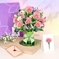 thumbnail image 4 of Ktinnead 3D Pop Up Flower Greeting Cards Carnation Bouquet Mother Day Card Gifts, Happy Mother's Day, Birthday, Valentine's Day, Anniversary Card for Wife Girlfriend, Lover, 4 of 9