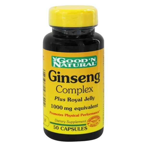 Good 'N Natural Ginseng Complex Plus Royal Jelly 1000 mg. 50 Capsules