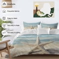thumbnail image 5 of Retro Beach Starfish Full Size Comforter Set, Coastal Vintage Watercolor Ocean Marine Life Bedding for All Seasons, 4 Pcs Bed Set, 1Quiltcover (86"x86") ,1Sheet(80"x116"), 2Pillowcases (30"x20"), 5 of 9