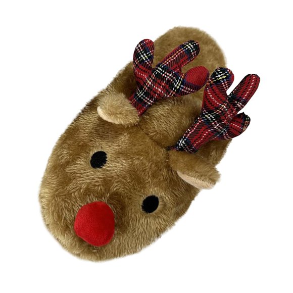 Kcodviy Christmas Home Floor Slip Mopping Slippers for Women Cartoon Velvet Imitation Lamb Slippers Womens Parent Slippers