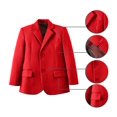 thumbnail image 6 of ETHAN Red Tux Suit for Boys Communion Suits Boys Formal Outfit Elegant Dress Boys Suits Size 10, 6 of 8
